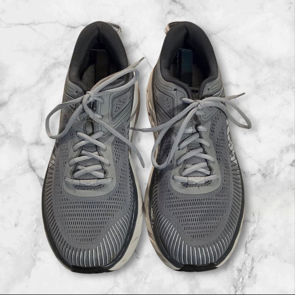 Hoka One Men's Bondi 7 Running Shoes Gray, Size 10.5 X-Wide (4E)